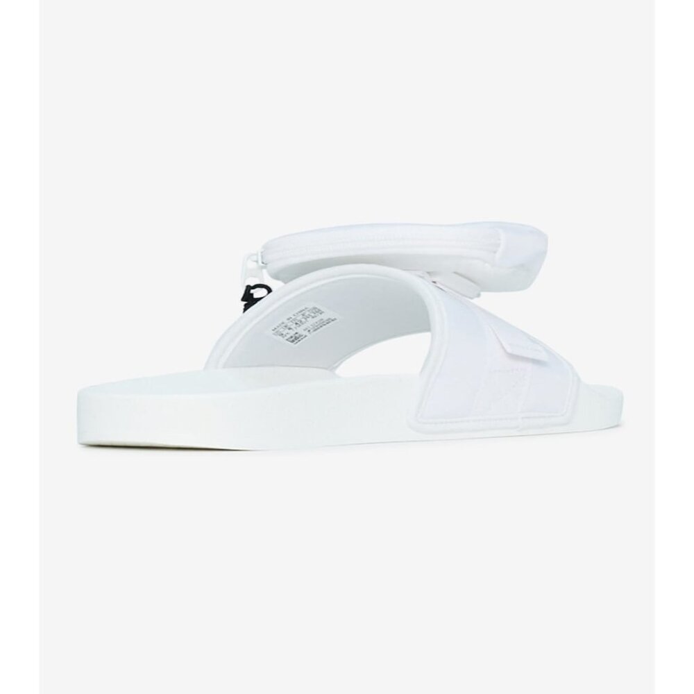 Adidas Pouchylette Slides Shoes White Black Womens Size 8 Rubber Jimmy Jazz New - Picture 9 of 11